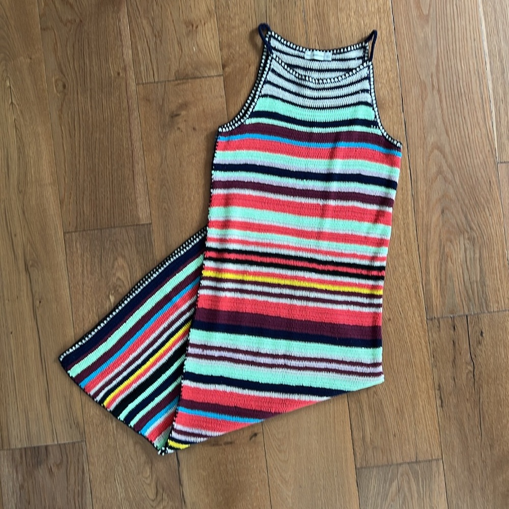 Zara Knit Long Stripped Knit Dress